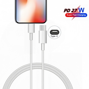 Câble de charge rapide 27W 20W IOS <span class=keywords><strong>8</strong></span> broches PD 3.0 Type-C vers <span class=keywords><strong>iPhone</strong></span> USB Type C vers Ois <span class=keywords><strong>8</strong></span> broches pour Macbook Pro - Product Image 1