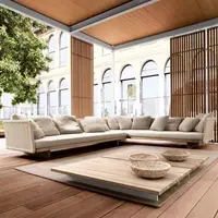 Muebles de Jardín para exteriores, sofá moderno de ratán, terraza, resistente al agua