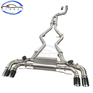 ระบบท่อไอเสีย Valvetronic ขนาด 3.5 นิ้ว สำหรับ BMW M340i G20 3.0T B58 ปี 2017 ขึ้นไป ทำจากสแตนเลส 304 พร้อมปลายท่อไอเสียแบบ Catback 4 หัว - Product Image 2