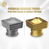 Capuchon de parfum en Zamac haute densité, à ressort, avec base filetée Star Grip, bord biseauté, finition dorée artisanale, usine OEM, liquide