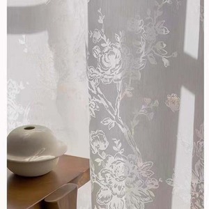 DaiRui American rustica Jacquard traslucido Voile <span class=keywords><strong>tende</strong></span> da finestra Butterfly Burn-out trasparenti <span class=keywords><strong>per</strong></span> soggiorno - Product Image 3