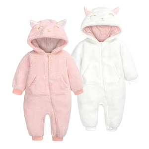 <strong>Winter</strong> <strong>Baby</strong> Girls Boys Jumpsuit Cartoon Hooded Ear Zipper Jumpsuits Outfit <strong>Baby</strong> <strong>Clothes</strong> - Product Image 1
