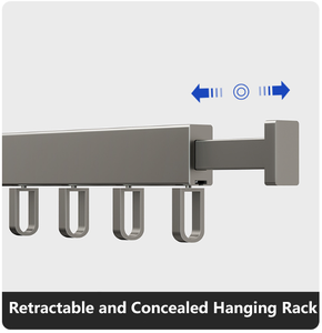 Stendibiancheria Pieghevole a 3 Pieghe con 24 Ganci, Montaggio a Parete Retrattile per Casa e Lavanderia, Stendino Estensibile RF324 - Product Image 4