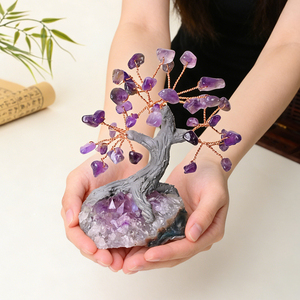 Wholesale High Quality Crystal Healing Stone Craft Crystal Lucky Money <b>Tree</b> for Home Decoration - Product Image 2