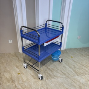 आधुनिक डिजाइन उच्च अंत अस्पताल आपातकालीन एम्बुलेंस चिकित्सा हैंडकार्ट चल स्टेनलेस स्टील/एब्स वाणिज्यिक फर्नीचर - Product Image 5