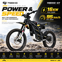 Moto tout-terrain électrique 72V 16KW pour adultes, moto électrique tout-terrain avec batterie 40Ah, vitesse maximale de 95 km/h, longue portée, moto électrique