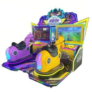Machine de jeu d'arcade de course de chevaux pour 2 joueurs, simulateur d'équitation interactif à monnayeur pour parc d'attractions - Product Image 2