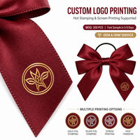 Grands nœuds décoratifs personnalisés en satin floral pour bouteilles de vin, cadeaux promotionnels de haute qualité en polyester
