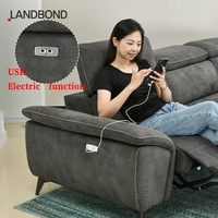 Canapé d'angle électrique moderne de style européen de luxe avec rangement, convertible en lit, en tissu, pour salon d'appartement
