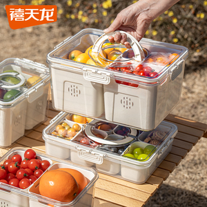 Caja de almacenamiento de alimentos portátil CityLife <span class=keywords><strong>con</strong></span> compartimento refrigerador congelador y organizador lateral para almacenamiento de subpaquetes - Product Image 4