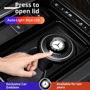Posacenere Moderno YFL con Portabicchieri, Copri-Sigarette Speciale per <span class=keywords><strong>Mercedes</strong></span>-Benz Classe C/E/S E300L/C260L/GLE/<span class=keywords><strong>GLC</strong></span>/GLA, Posacenere in Ceramica per Auto - Product Image 2