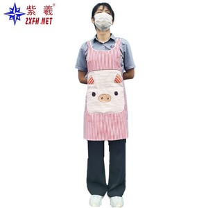 Tablier de cuisine et de coiffure Zixi en coton et lin, résistant aux taches, pour adultes, idéal pour la pâtisserie et le bricolage, fabriqué à Shanghai - Product Image 4
