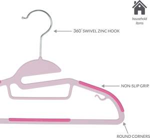 Perchas para Niños Simplificadas, Antideslizantes, Ahorradoras de Espacio, de Plástico, para Ropa de Bebé - Product Image 2