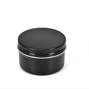 Good Quality Black Aluminum Jar Matte 5g 10g 15g To 100ml 250ml Multiple Sizes As Metal Candle Can Empty Cosmetic Aluminum Tin