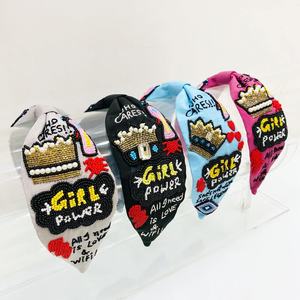 Handmade Beaded <b>Headband</b> With Trendy Colorful Beads For Women Girls Fashion Hair Accessories Comfortable Lightweight Stylish - Product Image 1