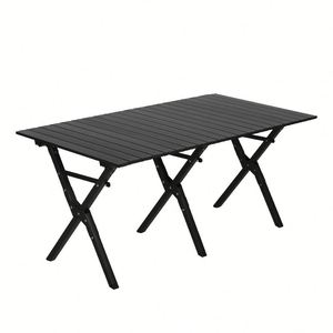 High-Load Carbon Steel Camping Three Level <b>Adjustable</b> Height Outdoor Furniture Fold Portable Picnic Rolls Activity <b>Table</b> - Product Image 1