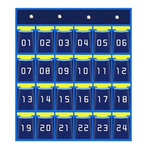 Organizador Colgante Azul de 24 Bolsillos para Teléfono Celular - Product Image 1