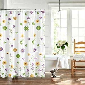 <span class=keywords><strong>Rideau</strong></span> <span class=keywords><strong>de</strong></span> <span class=keywords><strong>douche</strong></span> en PEVA écologique, imprimé floral coloré, inodore, imperméable, pour la maison - Product Image 1