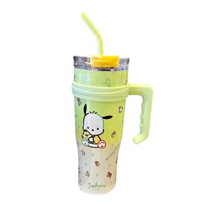 Tasse à eau en acier inoxydable de grande capacité avec paille de ventre Conception de dessin animé isolée sous vide de haute valeur de couleur pour la rentrée des classes - Product Image 5
