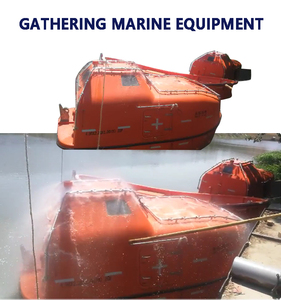 เรือชูชีพแบบปิดสำหรับ 26 คนขึ้นไป ได้รับการรับรอง SOLAS MED พร้อมเครื่องหมาย Wheelmark ผลิตจากวัสดุ F.R.P. วัสดุหน่วงไฟสีส้มทั่วไป/ทนไฟสำหรับใช้ทางทะเล - Product Image 1