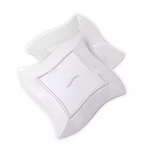 จานเซรามิกสีขาวสำหรับสเต็กพาสต้าสลัดปลาย่างมันฝรั่งใช้ในโรงแรมและที่บ้าน - Product Image 5