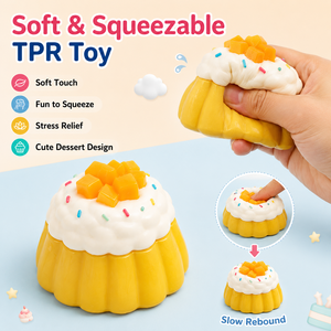 ของเล่นบีบเค้กพุดดิ้ง TPR ของเล่นนุ่มคลายเครียด ของชำร่วยงานปาร์ตี้ ขายส่ง - Product Image 2