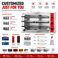 Four à rôtir au gaz commercial en acier inoxydable, machine à griller automatique pour poulet, four à rôtir BBQ, livraison directe d'usine