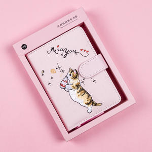 a6创意卡通可爱笔记本布艺绣花扣书内页手账本日记记事本笔记本