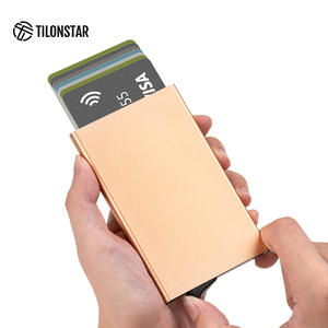 TILONSTAR TWM110, tarjetero de regalo de bolsillo ultrafino de aluminio a la moda, tarjetero emergente con bloqueo RFID - Product Image 4