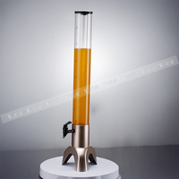 Distributeur de boissons en plastique commercial 3L, design transparent, robinet à débit facile pour hôtels, banquets, événements de restauration