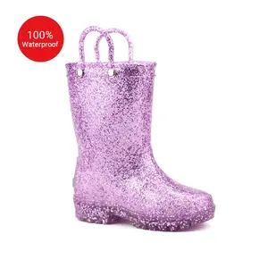 Gubuot pour enfant, bottes de pluie, brillantes, haute qualité, fabrication à la mode, vente en gros