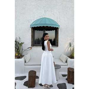 Conjunto Formal de Dos Piezas para Mujer Emma White, Tallas XS-3XL, Tops Cortos de Verano y Otoño - Product Image 1