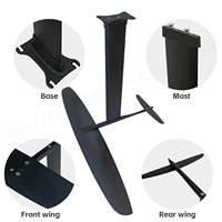 KUAYO GY1310 2100cm² Planche de Wing Foil Professionnelle Unisexe en Aluminium et Carbone Légère 4kg Haute Vitesse Durable Noire pour Surf