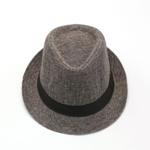 Fedora Hat Polyester/Cotton Solid Color Wide Brim Unisex Casual Outdoor Spring Summer <b>Sunscreen</b> Breathable Windproof - Product Image 1