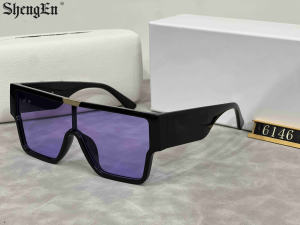 แว่นกันแดดแฟชั่น6146สำหรับผู้ชายแว่นกันแดดพลาสติกย้อนยุคทรงสี่เหลี่ยมดีไซน์หรูหรา - Product Image 5