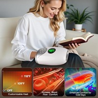 Masseur de mains portable sans fil rechargeable à acupression chauffante, appareil de massage des mains par compression d'air et étirement des doigts