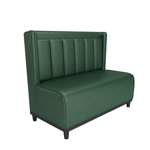 Ensemble de salle à manger vintage en cuir vert avec table en marbre et chaises à cadre métallique pour bistro moderne - Product Image 4