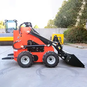 Miễn phí vận chuyển!! Giá rẻ Mini Skid Steer loader DIESEL Mini Skid Steer lật bánh xích bánh xe tải