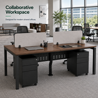 Meubles de bureau en bois, modernes, modulaires, extensibles, pour 2, 4, 6 ou 8 personnes, poste de travail pour le personnel, bureau d'écriture pour immeuble de bureaux