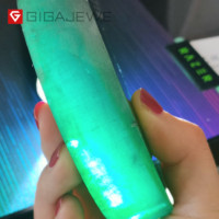 GIGAJEWE Pierre brute de moissanite de couleur verte, en forme de lingot ou de plaquette SiC, pour la fabrication de bijoux