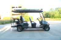 Voiturette de golf électrique personnalisée Rainbow 6 places avec batterie au lithium 72V et moteur 5kw certifiée DOT pour les terrains de golf et les clubs