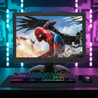 Moniteur LCD grand écran de 12 pouces avec entrées VGA BNC AV, haut-parleur intégré, mini moniteur portable