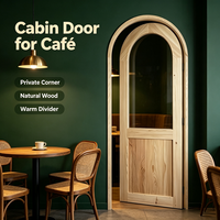 Porte intérieure en pin massif non fini avec cadre en bois pour chambre à coucher et rénovation de la maison