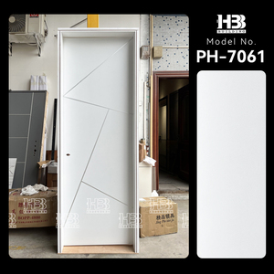 Mỹ óc chó nội thất prehung cửa cấp giấy chứng nhận hình học hiện đại tuôn ra thiết kế không thấm nước firerated cho phòng ngủ phòng ăn - Product Image 2