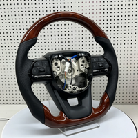 Volante de Cuero y Madera de Durazno Personalizado para Toyota Hilux, Tundra, Land Cruiser, Prado, FJ, Highlander, LC200, LC300, Prado