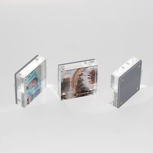 Usine Vente Mini 2X2 Pouces 12 + 3mm Acrylique <span class=keywords><strong>Aimants</strong></span> Photo Cadre Bloc pour Réfrigérateur - Product Image 6