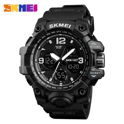 Hot Sale Skmei 1327 Women Multifunctional Dual Time Digital Watch water Shock Resistant Ladies Wrist Watch Student Sports Watch