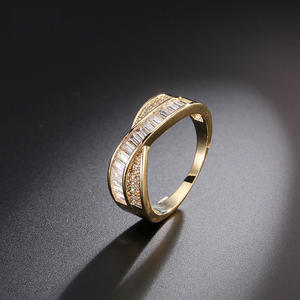 Anillo de Moda para Hombre RAKOL RP149 con Letra X, Chapado en Oro, con Cristales de Circonita, para Mujer - Product Image 4