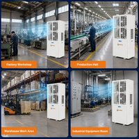 Système de climatisation industrielle de haute qualité 380V triphasé à double ventilateur pour salle d'équipement, portée 15-25m