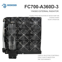 OCOCOO FC700-A360D-3 double rangée 360 RGB aluminium refroidissement par eau dissipateurs de chaleur extrême bricolage ordinateur CPU voiture serveur ventilateurs boîtier d'ordinateur